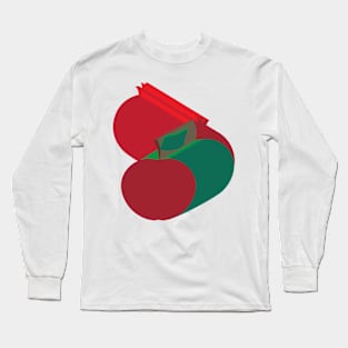 3D apple and pomegranate Long Sleeve T-Shirt